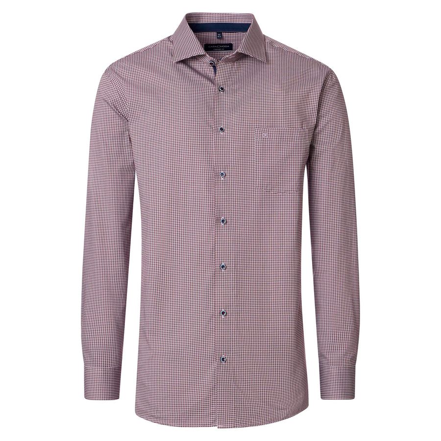 CasaModa Businesshemd XXL bordeaux-navy Muster