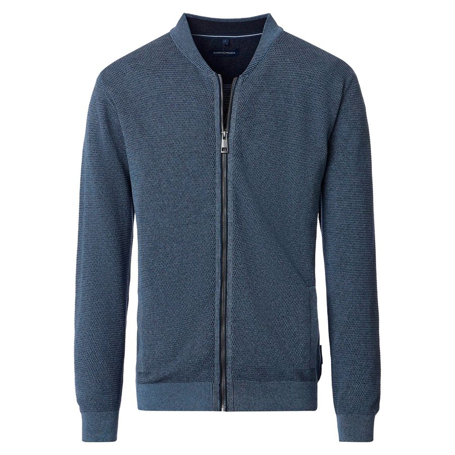 CasaModa Übergrößen Strickjacke rauchblau melange