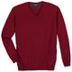 Ragman Übergrößen Pullover V-Neck rot melange