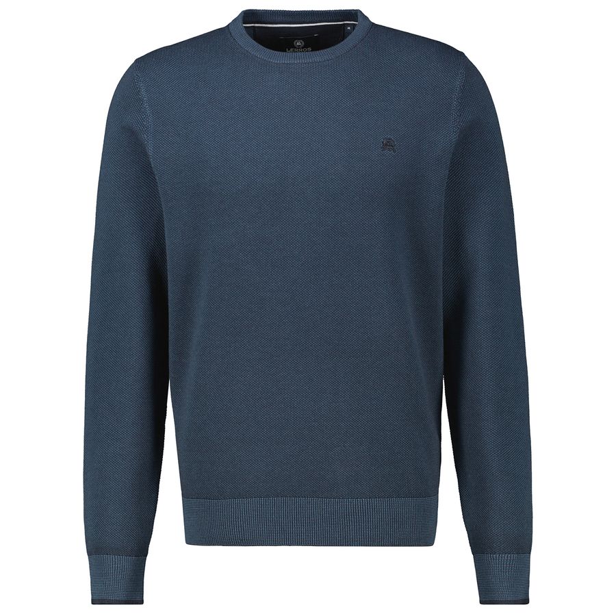Lerros Übergrößen Struktur-Pullover dunkelblau