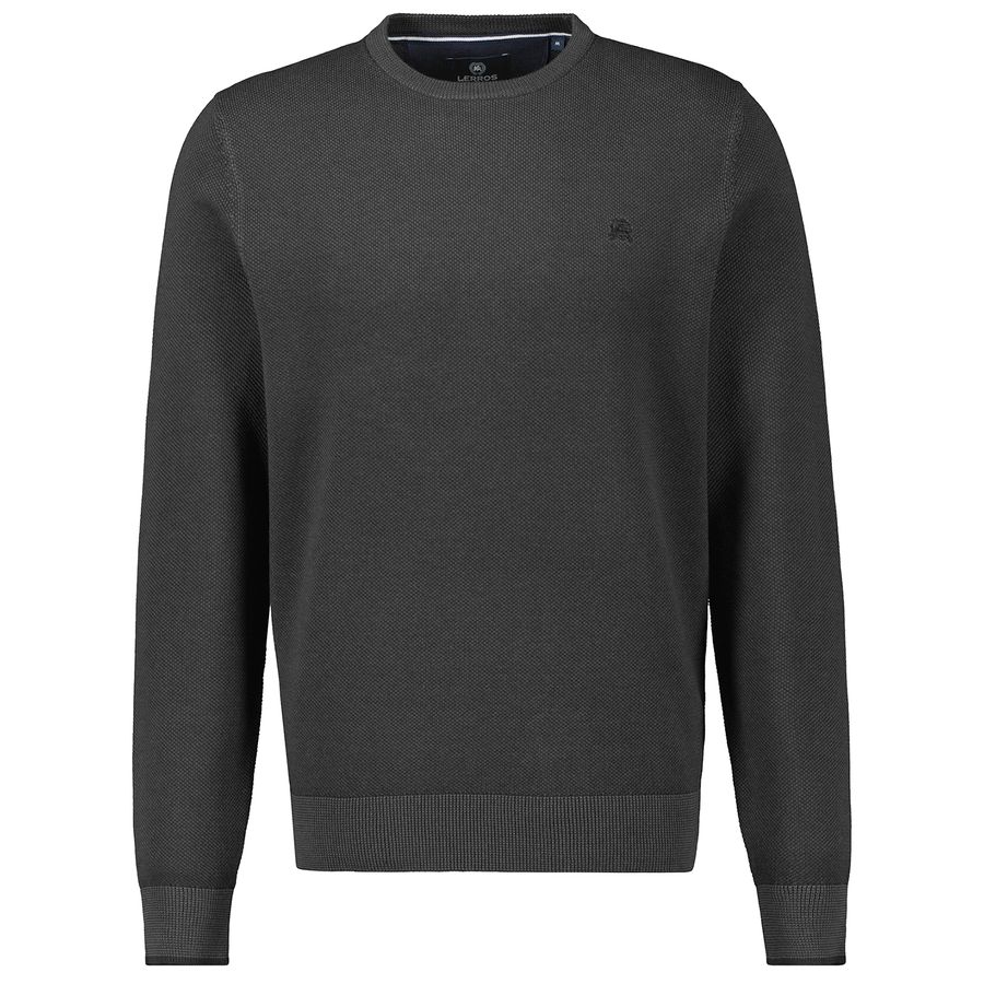 Lerros Übergröße Struktur-Pullover anthrazit melange