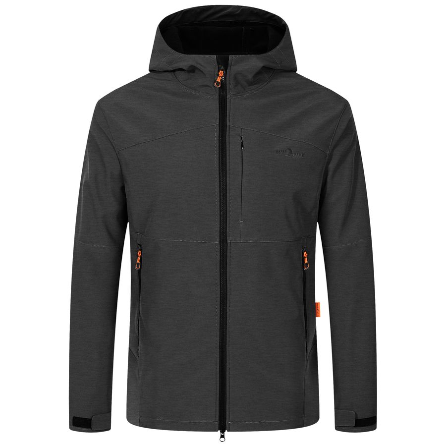 Blue Wave Übergrößen Softshelljacke anthrazit melange