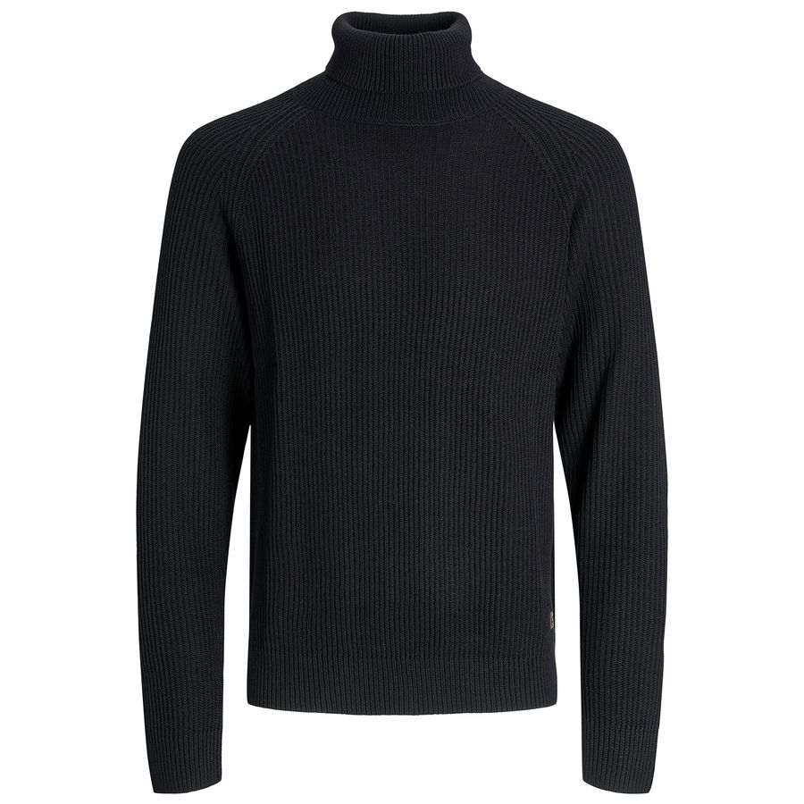 Jack&Jones Rollkragen-Pullover Übergröße schwarz
