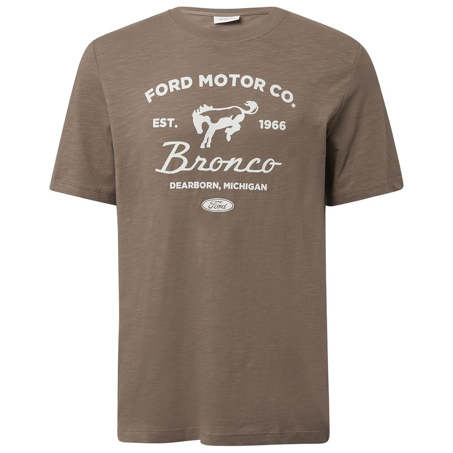 s.Oliver T-Shirt Ford® Frontprint braun Übergröße