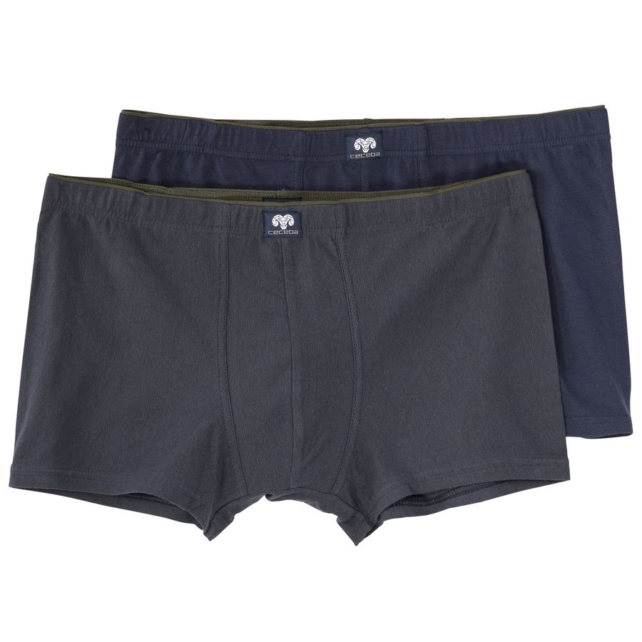 Ceceba Übergrößen Pants 2er-Pack navy/oliv gestreift