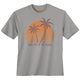 Calm Beach Übergrößen T-Shirt grau Palmenprint Calm Beach Übergrößen T-Shirt grau Palmenprint