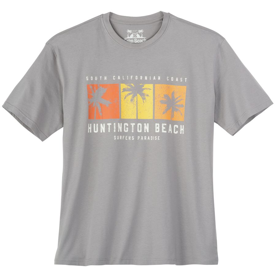 Calm Beach Übergrößen T-Shirt grau Huntington Beach