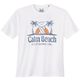 Calm Beach Übergrößen T-Shirt weiß Logoprint Palmen Calm Beach Übergrößen T-Shirt weiß Logoprint Palmen