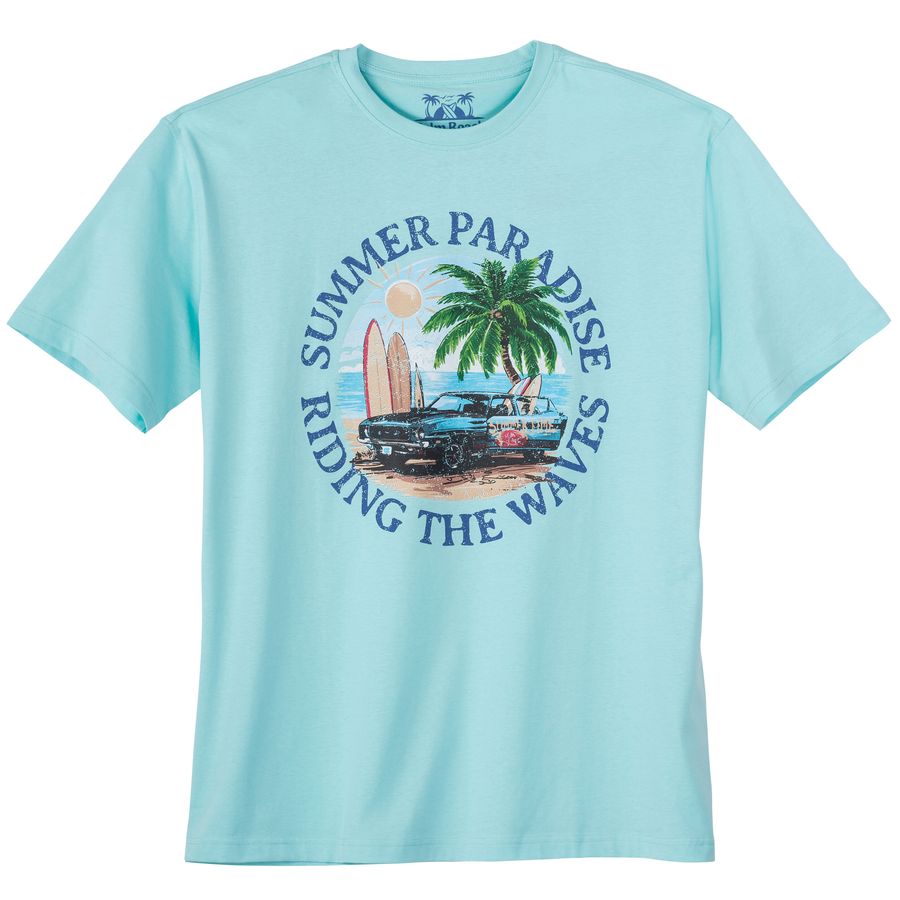 Calm Beach T-Shirt Übergröße türkis Summer Paradise