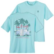 Calm Beach Übergrößen türkis Rückenprint T-Shirt
