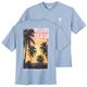 Calm Beach Übergrößen T-Shirt hellblau Rückenprint Calm Beach Übergrößen T-Shirt hellblau Rückenprint