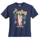 Calm Beach XXL T-Shirt denimblau Pin-up-Girl Print Calm Beach XXL T-Shirt denimblau Pin-up-Girl Print