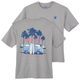 Calm Beach Übergrößen grau Rückenprint Palme T-Shirt Calm Beach Übergrößen grau Rückenprint Palme T-Shirt