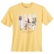 Calm Beach Übergrößen T-Shirt gelb Fotoprint Strand