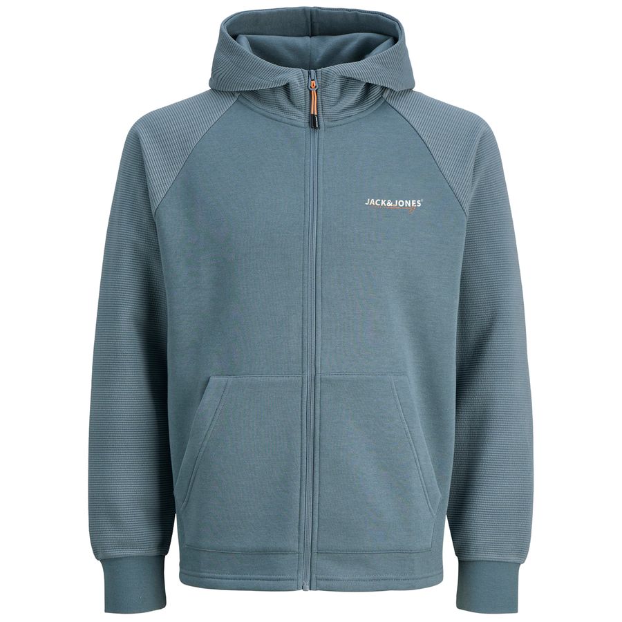 Jack&Jones XXL Kapuzen-Sweatjacke blaugrau JJTHATCHER
