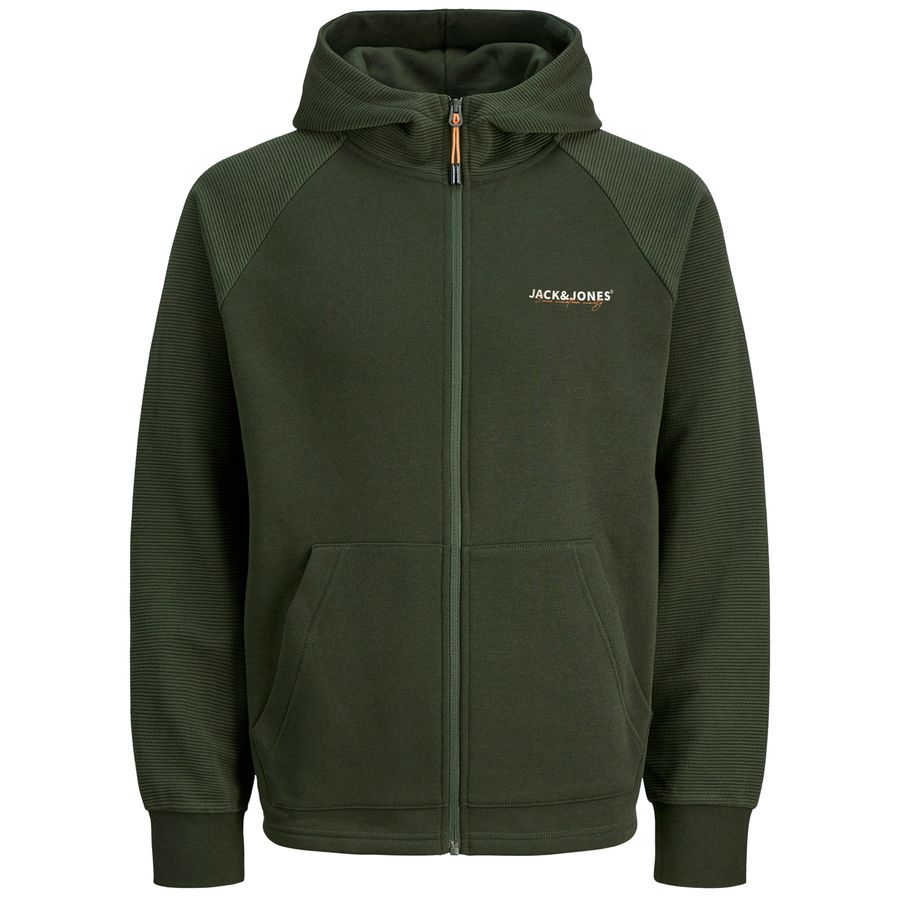 Jack&Jones XXL Kapuzen-Sweatjacke oliv JJTHATCHER