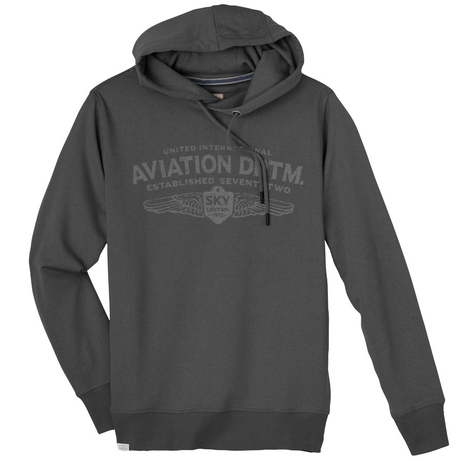 Redfield Übergröße Sweat-Hoodie anthrazit Aviation