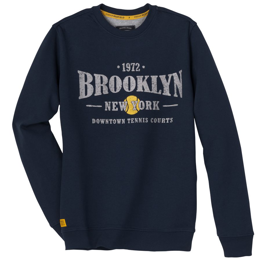 Redfield Übergrößen Sweatshirt navy Brooklyn Print