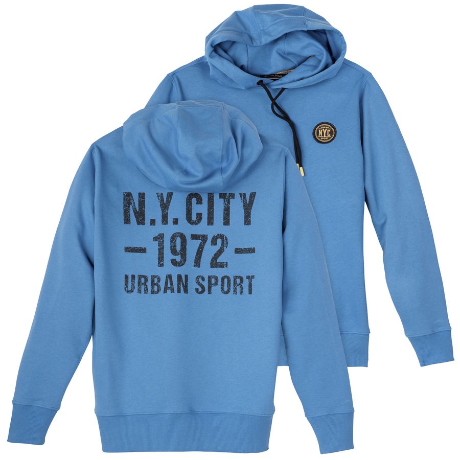 Redfield Übergrößen Sweatshirt blau Rückenprint N.Y.
