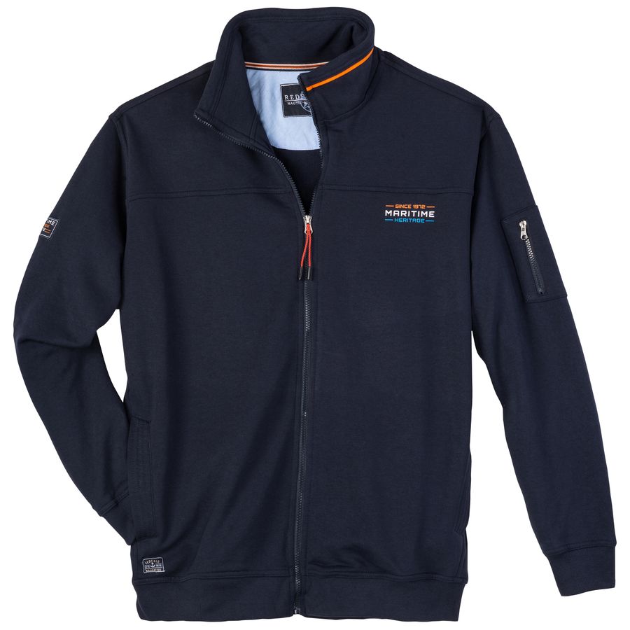 Redfield Sweatjacke Übergrößen maritim dunkelblau