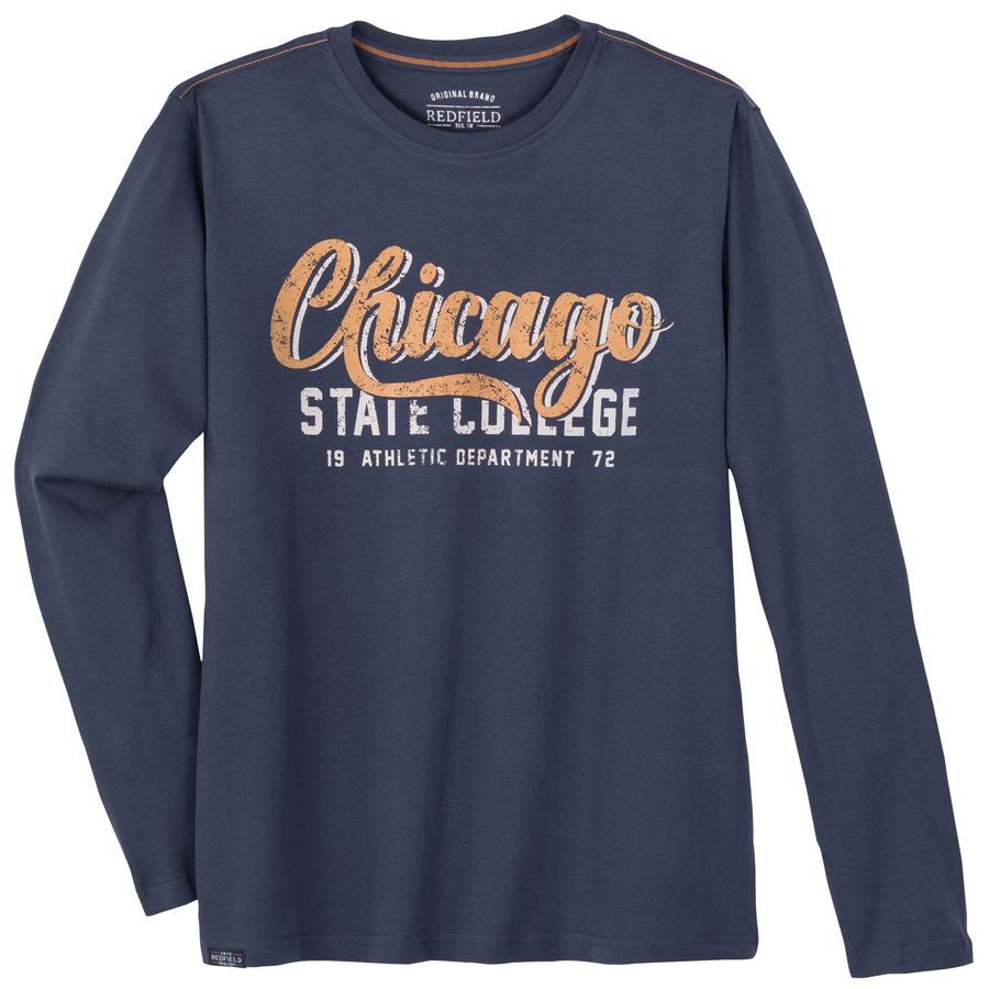 Redfield Übergrößen Langarmshirt denimblau Chicago