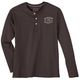 Redfield Übergröße Henley-Longsleeve braun Print