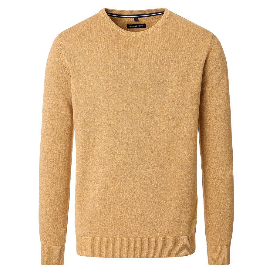 CasaModa Übergrößen Strick-Pullover senfgelb melange