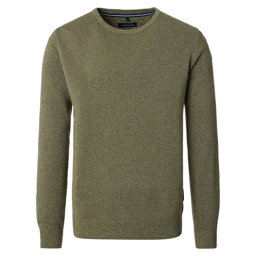 CasaModa Übergrößen Strick-Pullover salbeigrün