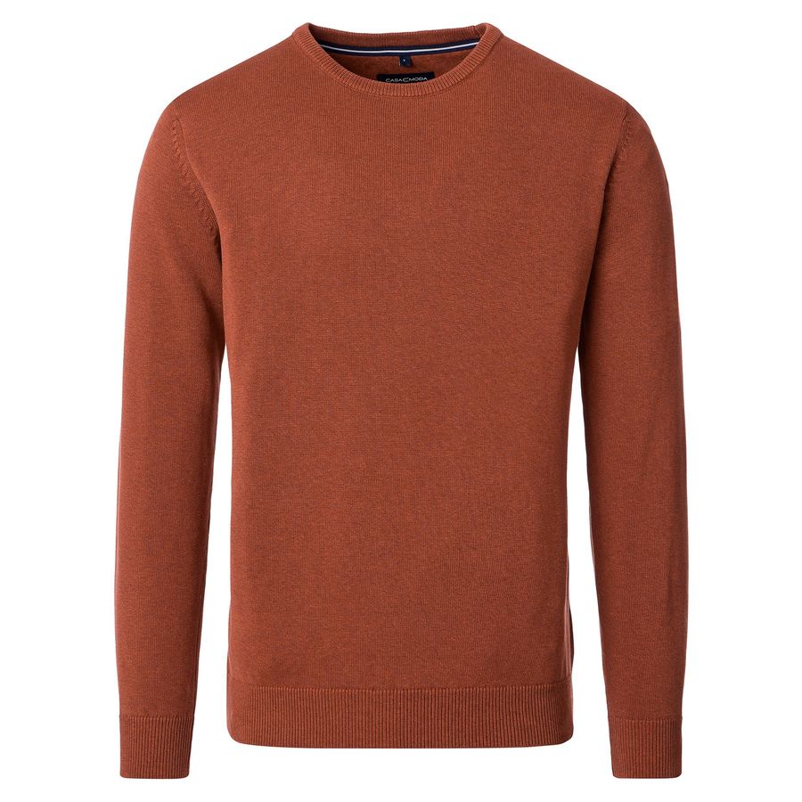 CasaModa Übergrößen Strick-Pullover rost melange