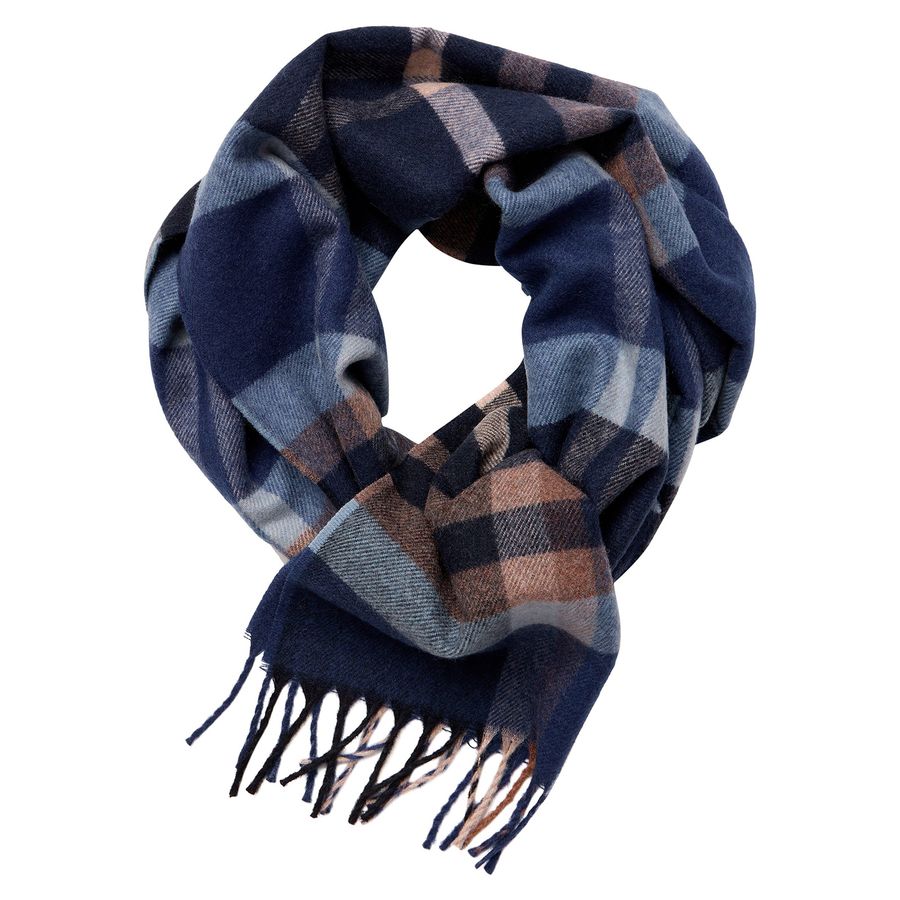 CasaModa Schal navy-beige kariert