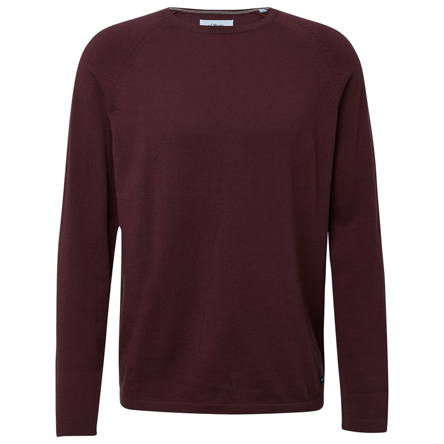 s.Oliver Übergrößen Feinstrickpullover bordeaux