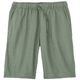 North Latitude Übergrößen Leinen-Shorts oliv