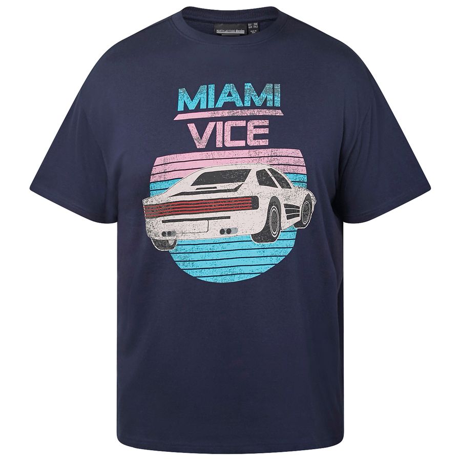 North Latitude T-Shirt Übergrößen navy Miami Vice