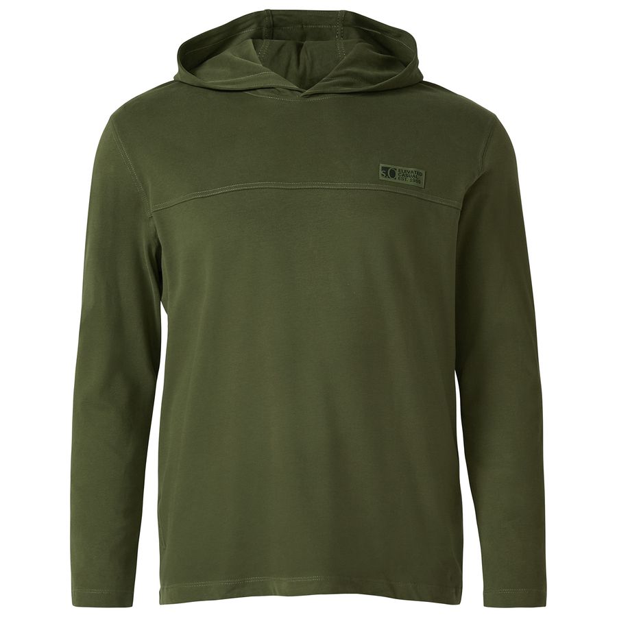 s.Oliver Übergrößen Kapuzen-Longsleeve oliv