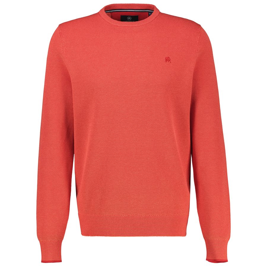 Lerros Übergrößen Struktur-Pullover ziegelrot