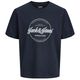 Jack&Jones Übergröße T-Shirt navy Logoprint JJEDOVER Jack&Jones Übergröße T-Shirt navy Logoprint JJEDOVER