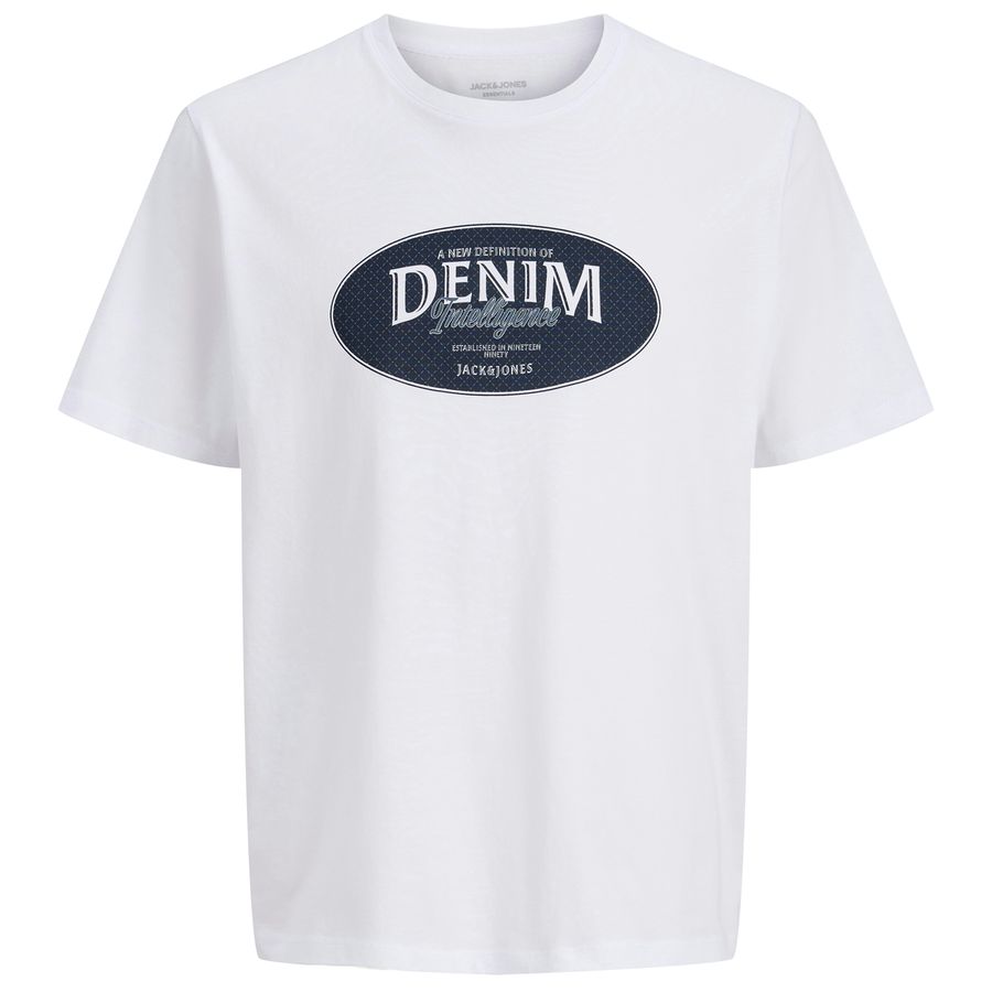 Jack&Jones Übergrößen T-Shirt Print weiß JJEDOVER