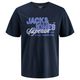 Jack&Jones T-Shirt navy Übergrößen Logoprint JJELOGO Jack&Jones T-Shirt navy Übergrößen Logoprint JJELOGO