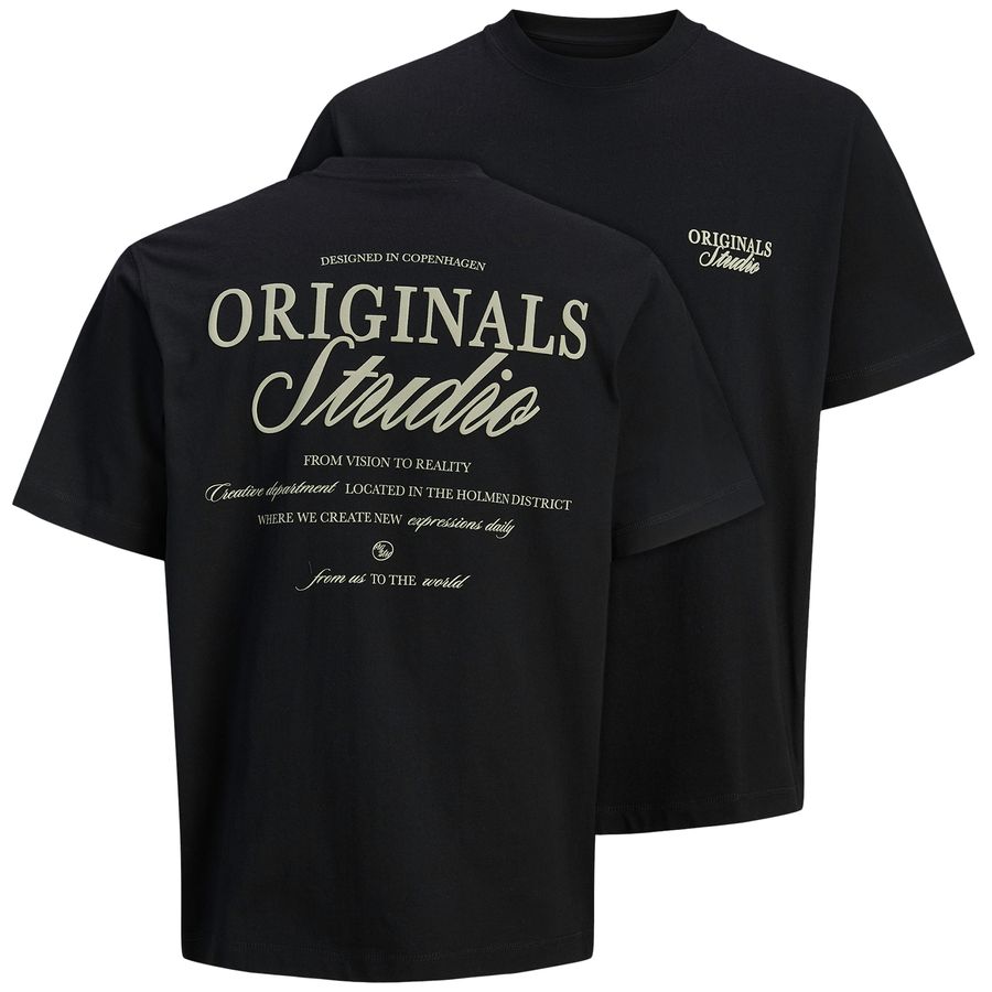 Jack&Jones Übergrößen T-Shirt schwarz JORNORREBRO
