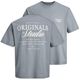 Jack&Jones Übergrößen T-Shirt grau JORNORREBRO Print Jack&Jones Übergrößen T-Shirt grau JORNORREBRO Print