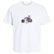 Jack&Jones Übergröße T-Shirt weiß Skull JORCATSKILLS