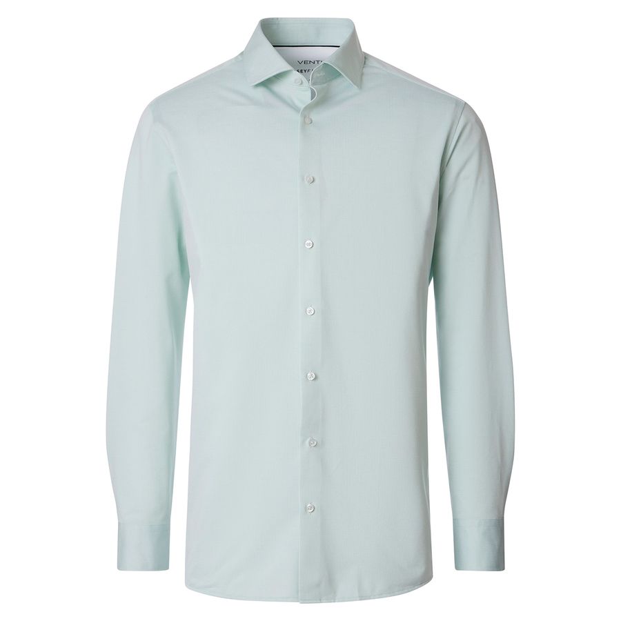 Venti Übergrößen Langarmhemd Struktur mint Jersey