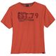 Lerros Übergrößen T-Shirt ziegelrot Frontprint modisch