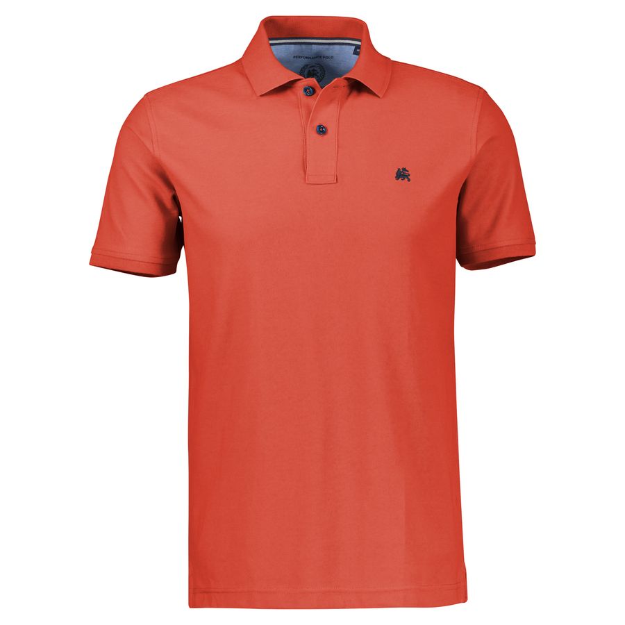Lerros Übergrößen Basic-Poloshirt koralle 