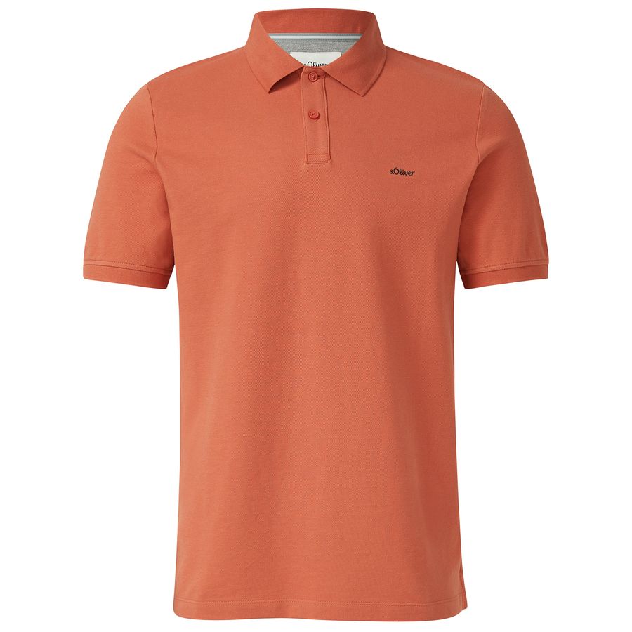 s.Oliver Übergrößen Basic-Poloshirt terra