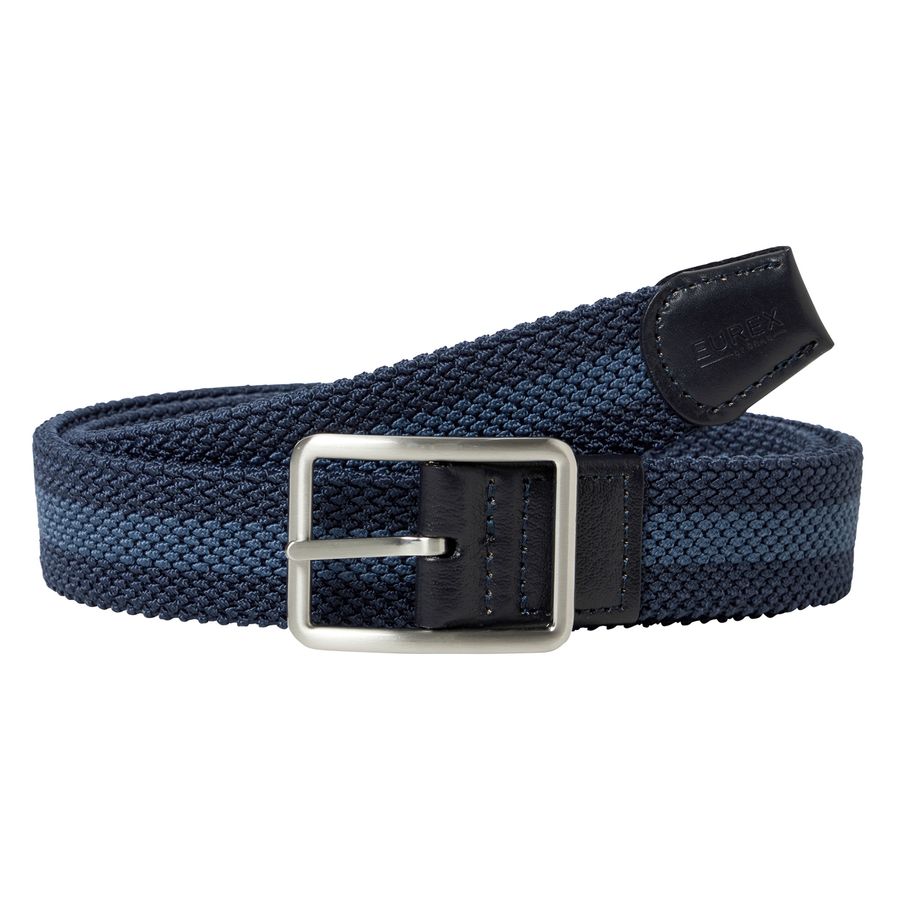 Eurex Brax Stretch-Flechtgürtel blau gestreift XXL