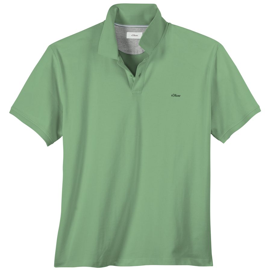 s.Oliver Übergrößen Basic Stretch-Poloshirt hellgrün