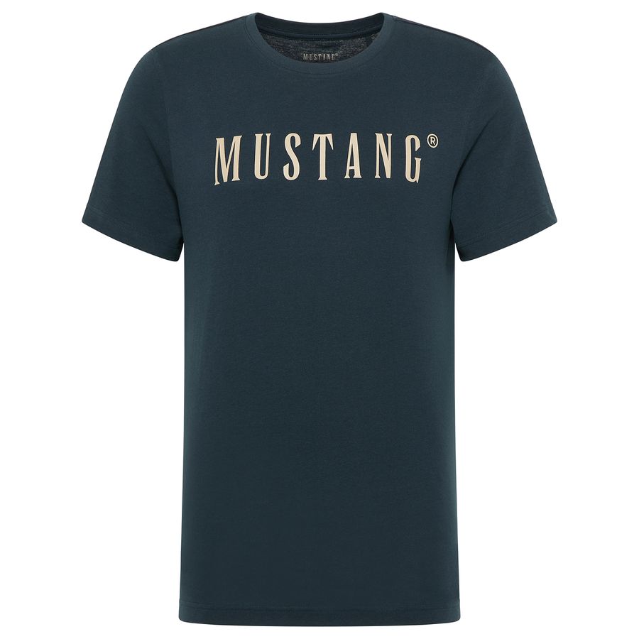 Mustang Übergrößen Print T-Shirt dunkelblau Austin