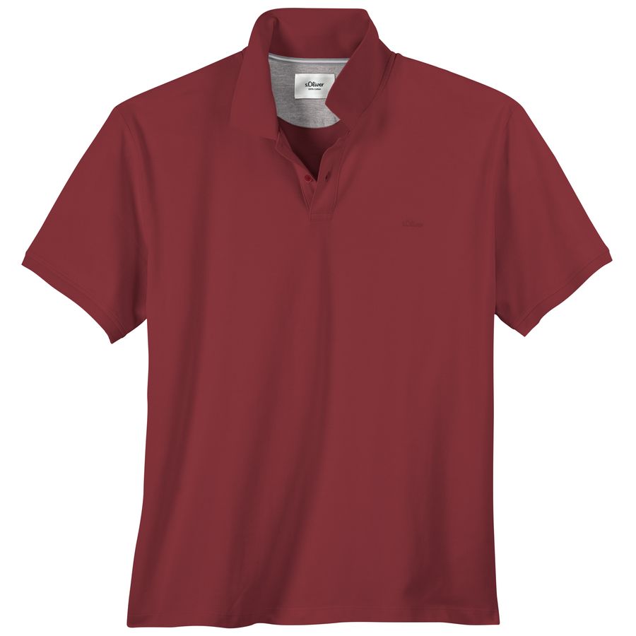 s.Oliver Übergrößen Basic-Poloshirt rot