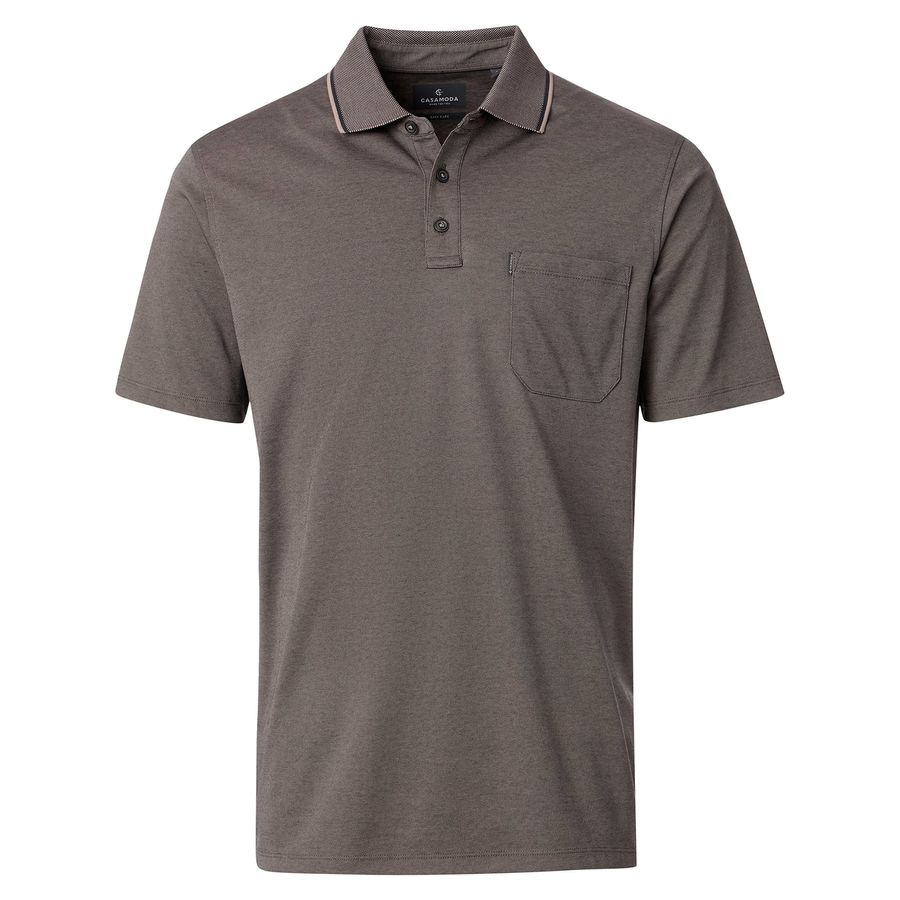 CasaModa Übergrößen Poloshirt braun "easy care"